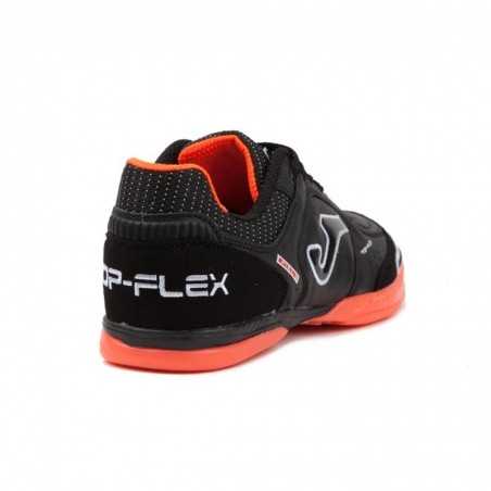Chaussures de Futsal NOIRES semelle ORANGE Top Flex IN Joma