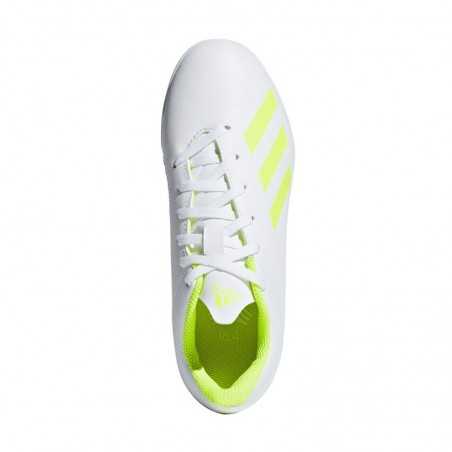 Chaussures de Futsal et Foot 5 blanches X 18.4 TF pour enfant