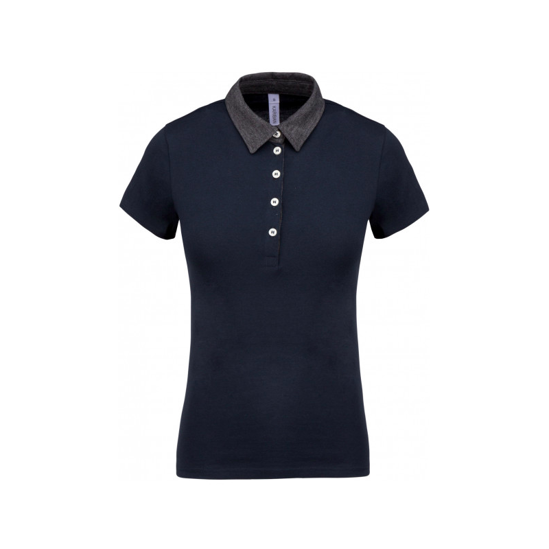 Polo Femme Jersey Bicolore personnalisable Kariban