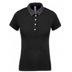 Polo Femme Jersey Bicolore personnalisable Kariban