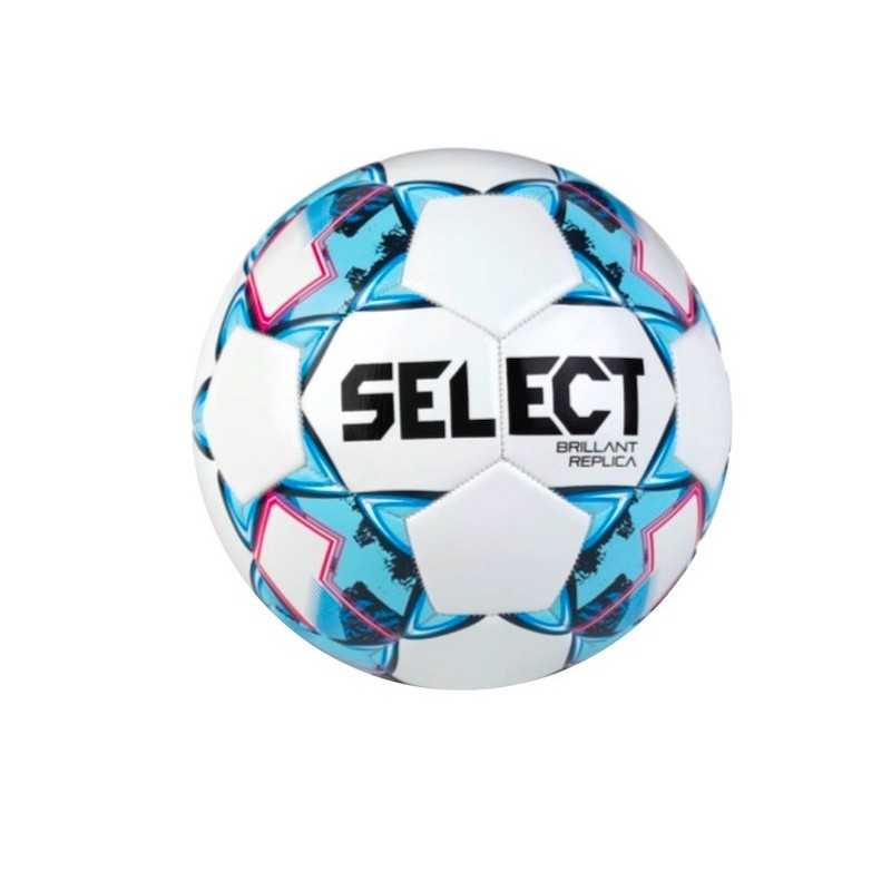 Ballon de Football Blanc et bleu Brillant Replica Select